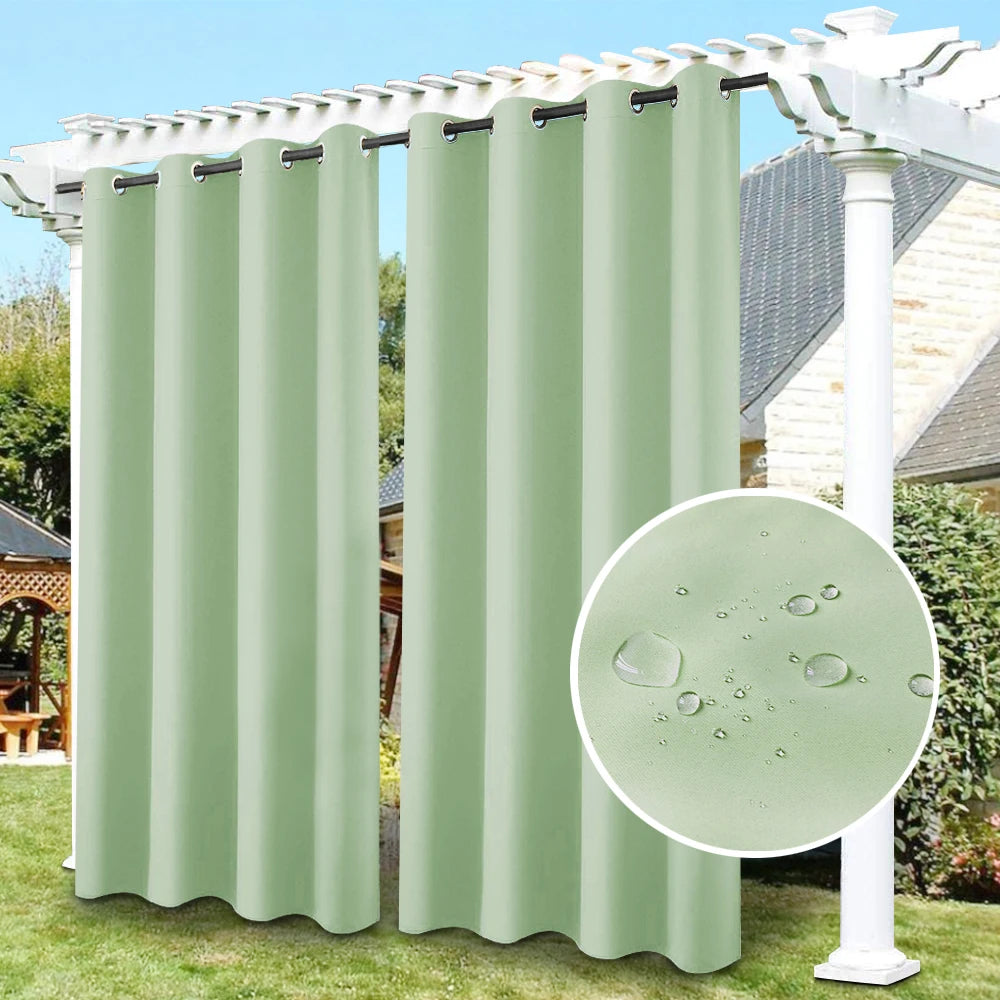 Outdoor Curtains for Patio – Rustproof Grommet Top Waterproof Drapes