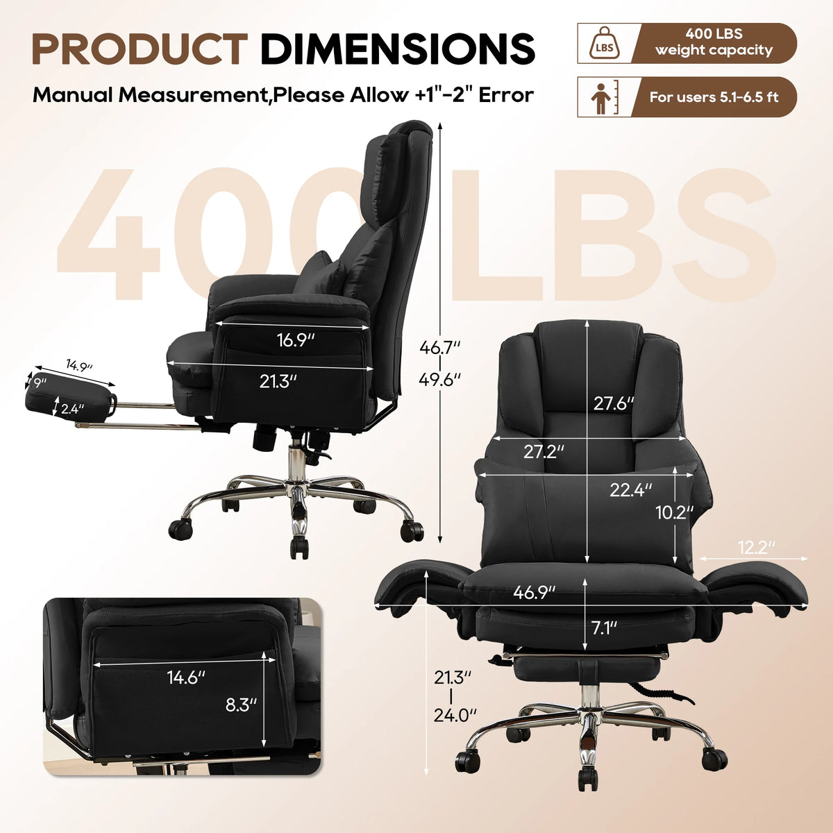 Big and Tall Executive Criss Cross Office Chair
