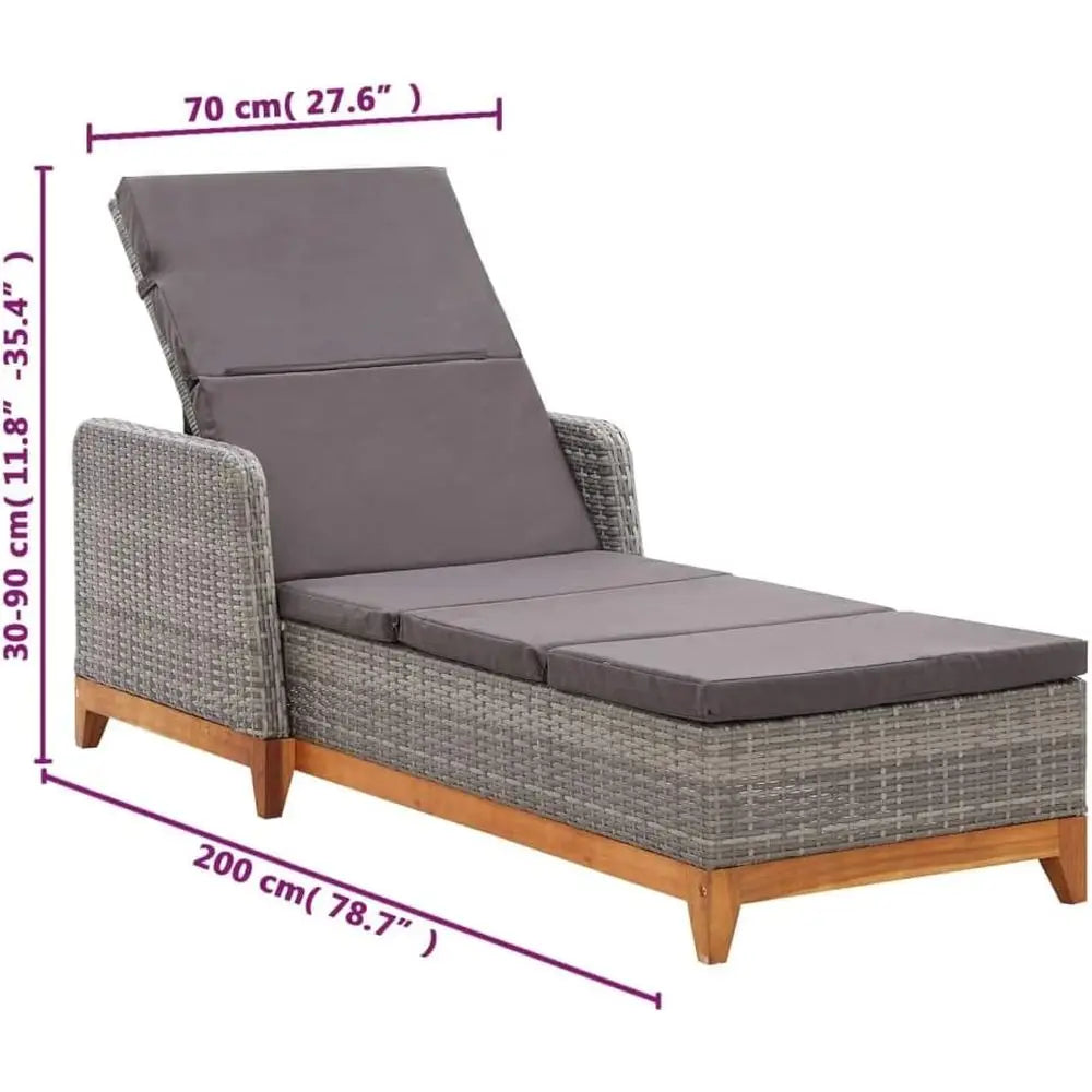 Adjustable Backrest Sun Lounger
