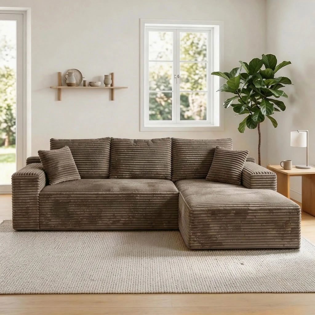 L-Shaped Chenille Cloud Lazy Sofa