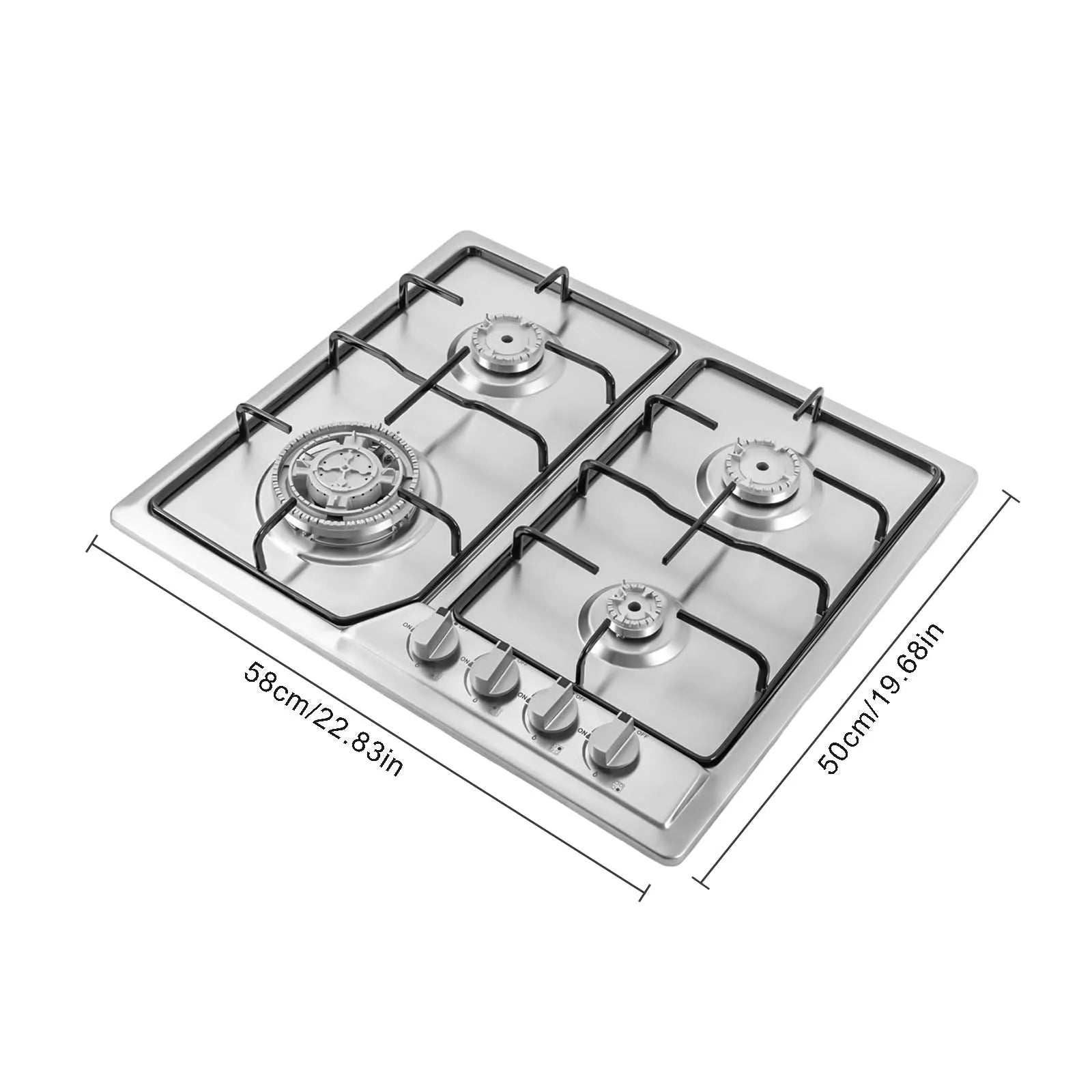 Dining Table with Built-In Gas Cooktop – 4/5 Burners