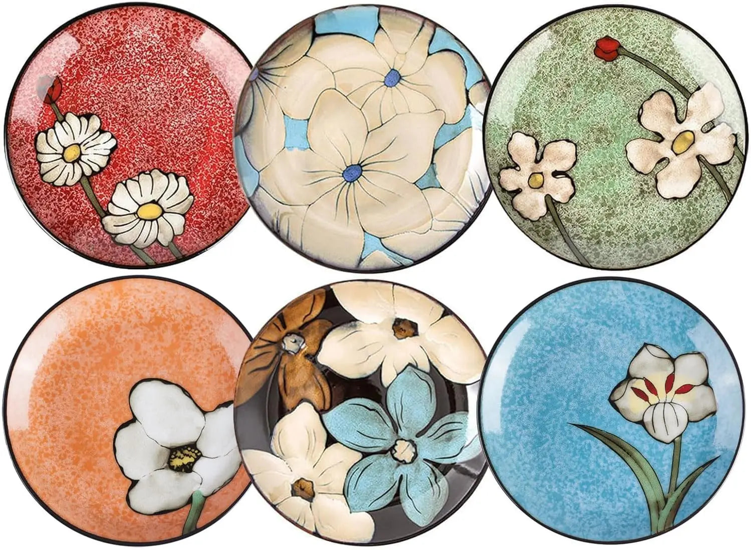 Ceramic Salad Plates Set – 8.5" (Set of 6)