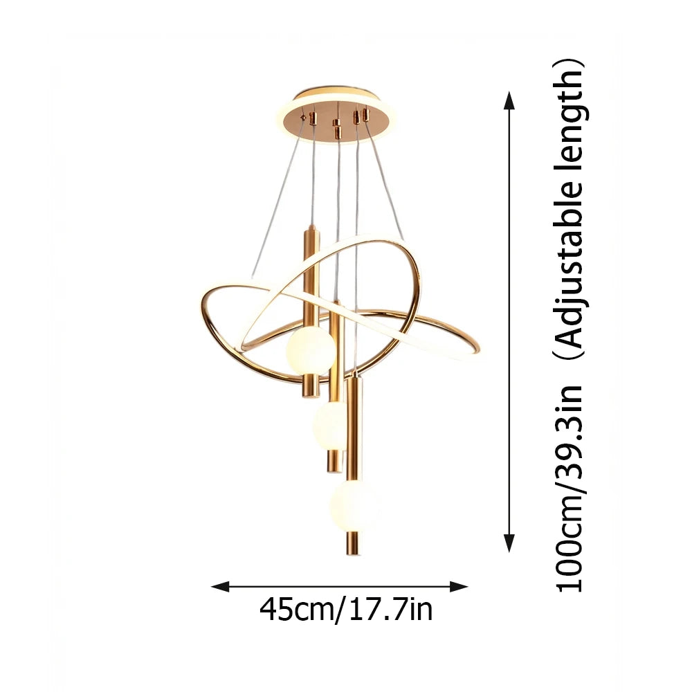 Lollipop-Shaped LED Pendant Light with Remote Control