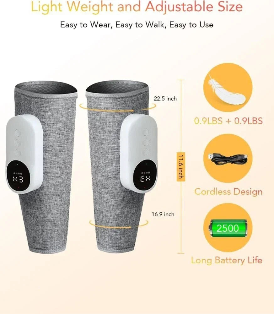 360° Leg Massager with Air Compression & Heat Therapy