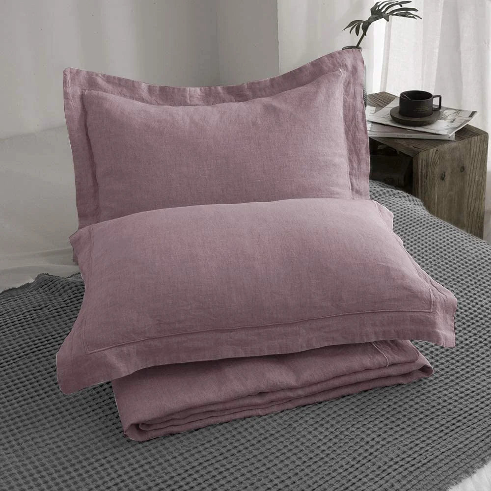 3 Pcs 100% Linen Bedding Set – Queen & King Size Duvet Cover