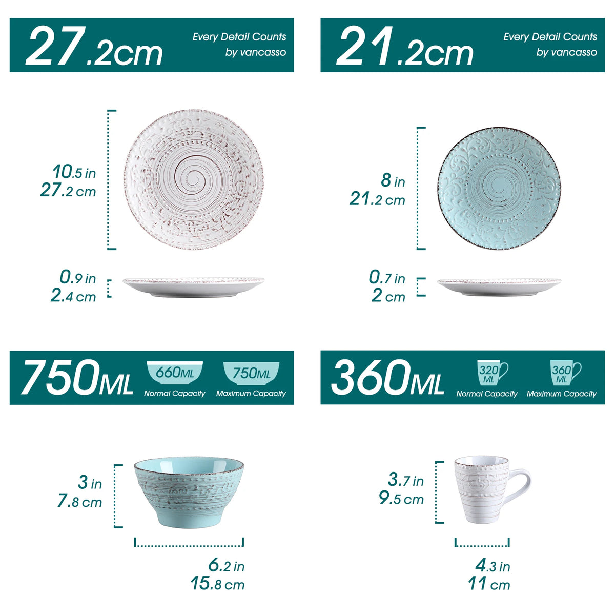 Elegant Vine Ceramic Dinnerware Set