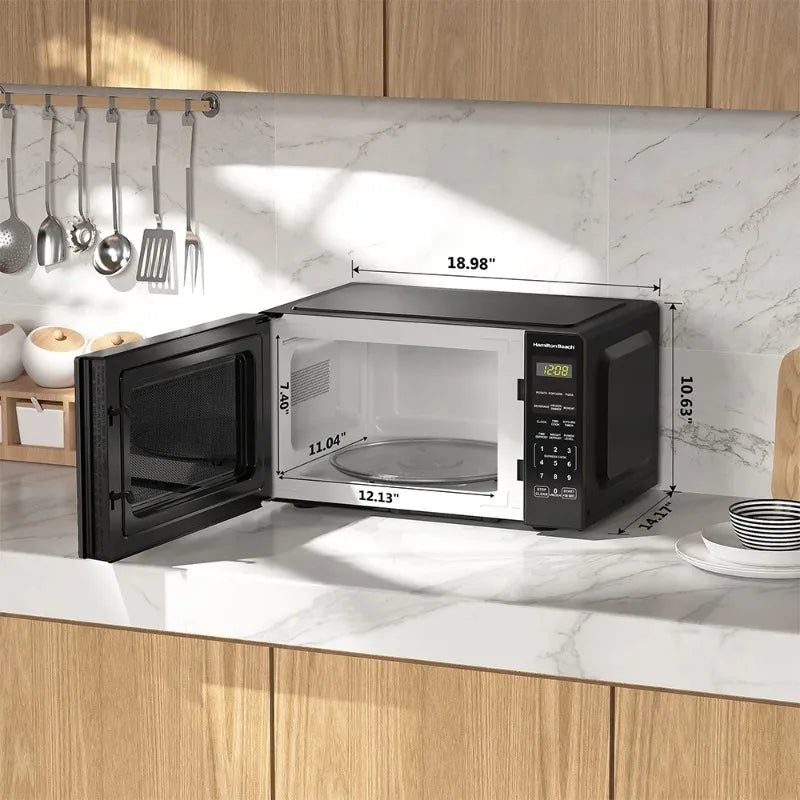 0.9 Cu Ft Countertop Microwave Oven, 900 Watts, Stainless Steel