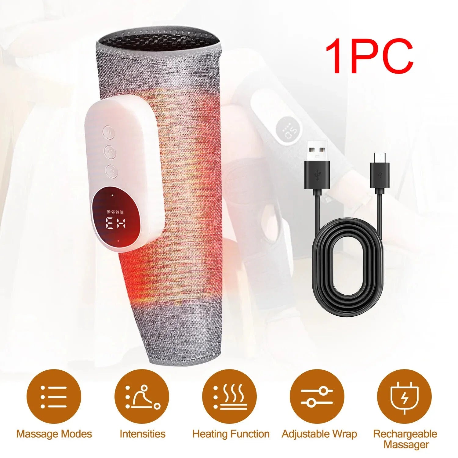 360° Leg Massager with Air Compression & Heat Therapy
