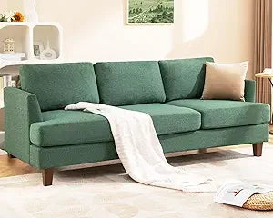 89" 3-Seated Comfy Couch with Deep Seats, Mid-Century Modern Upholstered