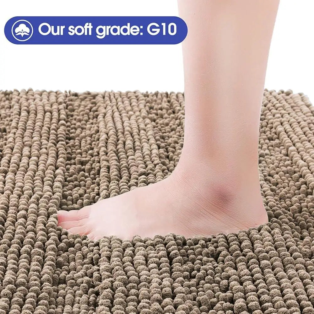 Ultra Soft Chenille Bath Rugs – Non-Slip, Absorbent & Washable