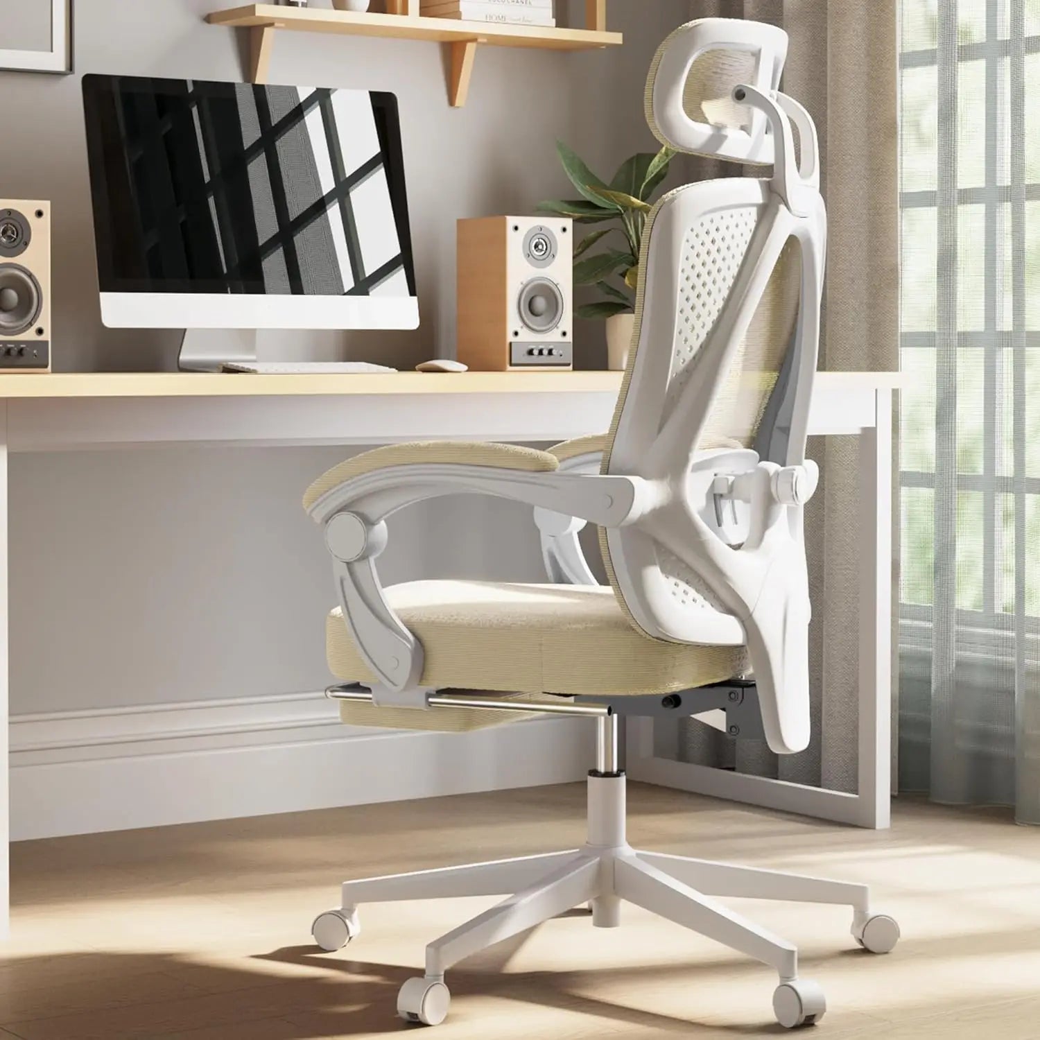 Ergonomic Mesh Computer Chair with Adjustable Lumbar Support & Headrest